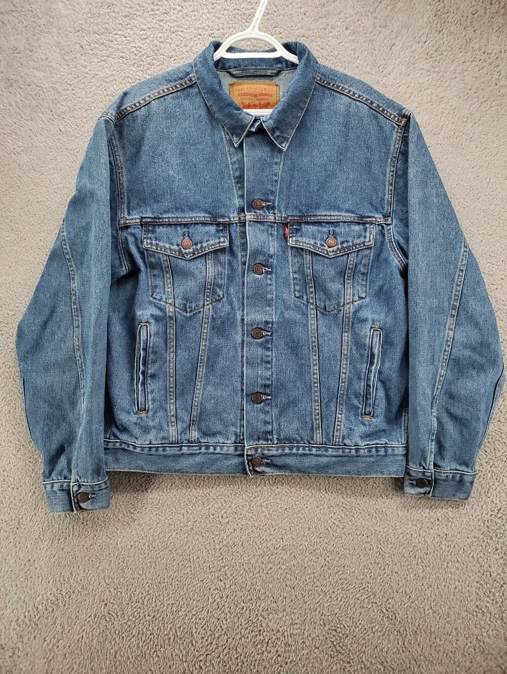 Levis Standard Trucker Denim Jean Jacket Mens Medium Blue 70507